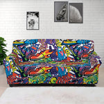 Funky Graffiti Pattern Print Sofa Cover