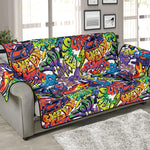 Funky Graffiti Pattern Print Sofa Protector