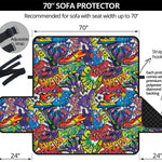 Funky Graffiti Pattern Print Sofa Protector