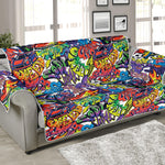 Funky Graffiti Pattern Print Sofa Protector