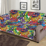 Funky Graffiti Pattern Print Sofa Protector