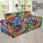 Funky Graffiti Pattern Print Sofa Slipcover