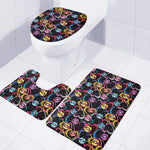 Funky Kiss Lips Pattern Print 3 Piece Bath Mat Set