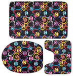 Funky Kiss Lips Pattern Print 3 Piece Bath Mat Set