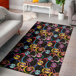 Funky Kiss Lips Pattern Print Area Rug