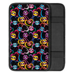 Funky Kiss Lips Pattern Print Car Center Console Cover