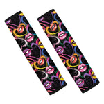 Funky Kiss Lips Pattern Print Car Seat Belt Covers