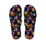 Funky Kiss Lips Pattern Print Flip Flops