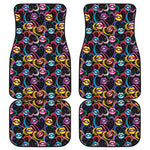 Funky Kiss Lips Pattern Print Front and Back Car Floor Mats