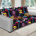 Funky Kiss Lips Pattern Print Futon Protector