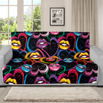 Funky Kiss Lips Pattern Print Futon Protector