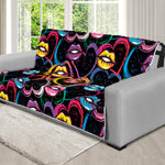 Funky Kiss Lips Pattern Print Futon Protector