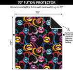 Funky Kiss Lips Pattern Print Futon Protector