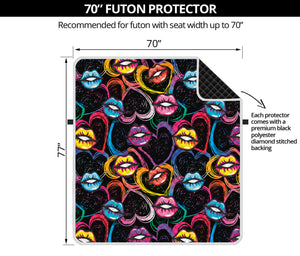 Funky Kiss Lips Pattern Print Futon Protector