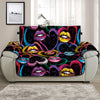 Funky Kiss Lips Pattern Print Half Sofa Protector