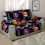 Funky Kiss Lips Pattern Print Half Sofa Protector