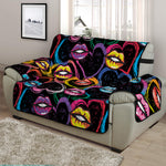 Funky Kiss Lips Pattern Print Half Sofa Protector