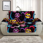 Funky Kiss Lips Pattern Print Half Sofa Protector