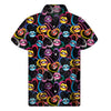 Funky Kiss Lips Pattern Print Men's Short Sleeve Shirt