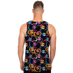 Funky Kiss Lips Pattern Print Men's Tank Top