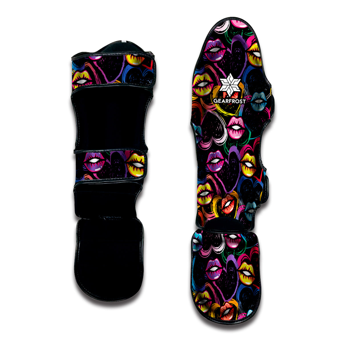 Funky Kiss Lips Pattern Print Muay Thai Shin Guard