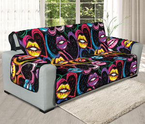 Funky Kiss Lips Pattern Print Oversized Sofa Protector