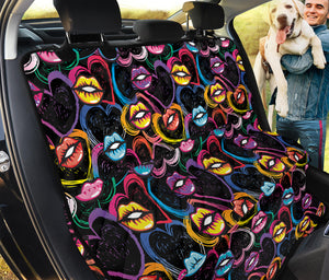 Funky Kiss Lips Pattern Print Pet Car Back Seat Cover