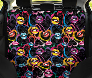 Funky Kiss Lips Pattern Print Pet Car Back Seat Cover