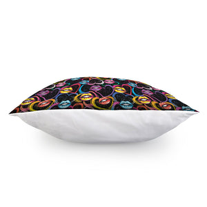 Funky Kiss Lips Pattern Print Pillow Cover