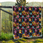 Funky Kiss Lips Pattern Print Quilt