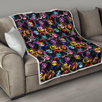 Funky Kiss Lips Pattern Print Quilt