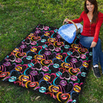 Funky Kiss Lips Pattern Print Quilt