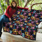 Funky Kiss Lips Pattern Print Quilt