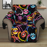 Funky Kiss Lips Pattern Print Recliner Protector