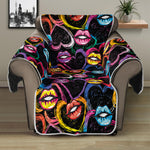 Funky Kiss Lips Pattern Print Recliner Protector