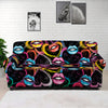 Funky Kiss Lips Pattern Print Sofa Cover