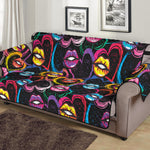 Funky Kiss Lips Pattern Print Sofa Protector