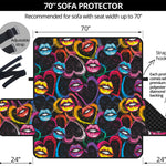 Funky Kiss Lips Pattern Print Sofa Protector