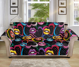 Funky Kiss Lips Pattern Print Sofa Protector