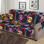 Funky Kiss Lips Pattern Print Sofa Protector