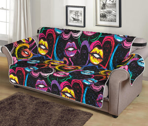 Funky Kiss Lips Pattern Print Sofa Protector