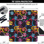 Funky Kiss Lips Pattern Print Sofa Protector