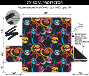 Funky Kiss Lips Pattern Print Sofa Protector