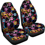 Funky Kiss Lips Pattern Print Universal Fit Car Seat Covers