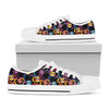 Funky Kiss Lips Pattern Print White Low Top Shoes