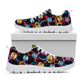 Funky Kiss Lips Pattern Print White Running Shoes