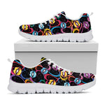 Funky Kiss Lips Pattern Print White Sneakers