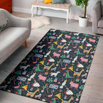 Funny Christmas Animals Pattern Print Area Rug
