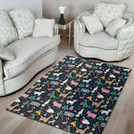 Funny Christmas Animals Pattern Print Area Rug