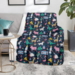 Funny Christmas Animals Pattern Print Blanket